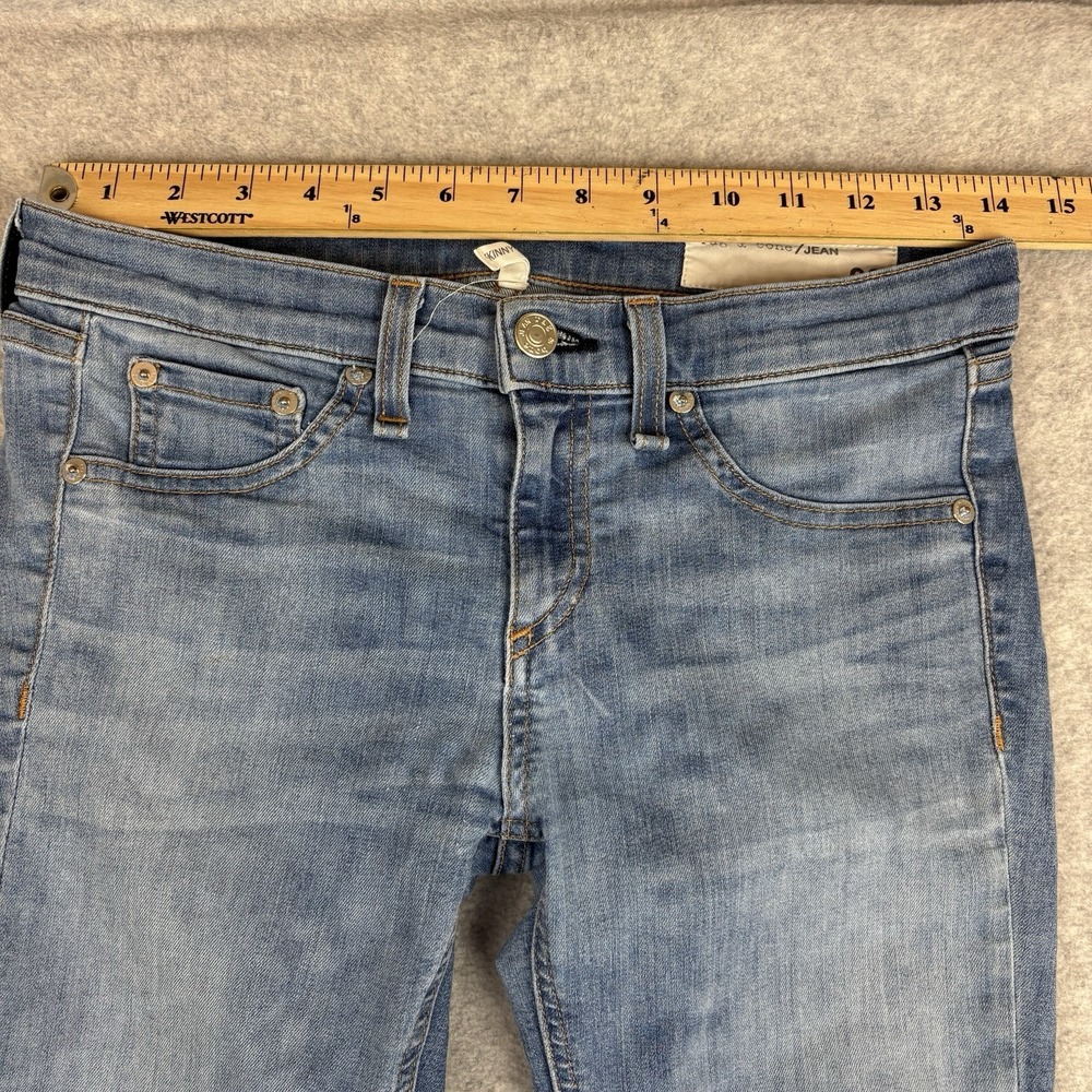 Rag & Bone Jeans Womens Quinn Light Blue Simple Wash Skinny Fit Denim Size 26 - Picture 4 of 12